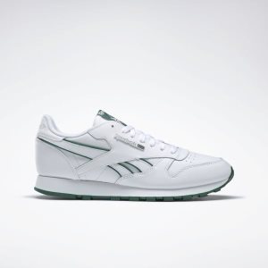 Reebok Classic Leather Turnschuhe Herren - Weiß/Grün - DE 950-SPI